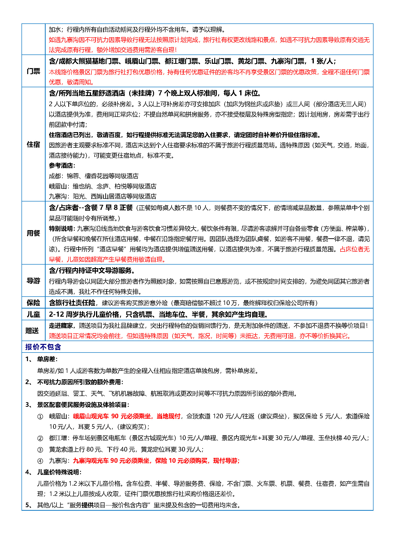 《全景四川》成都.九寨沟.黄龙.乐山大佛.峨眉山.熊猫基地.都江堰－双飞8日游_页面_6